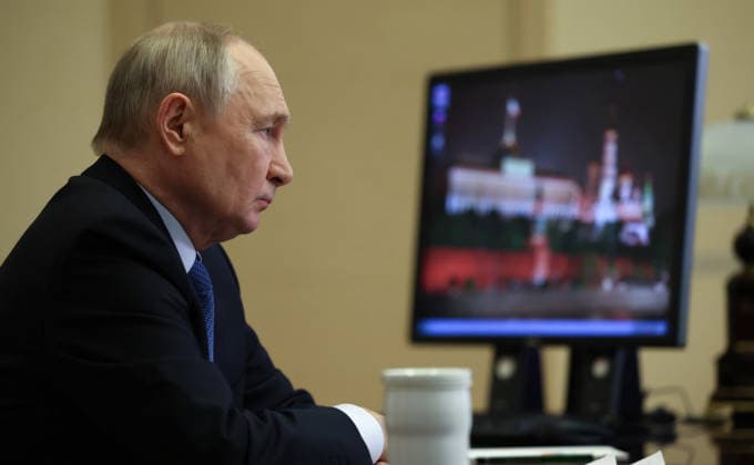 September 24, 2026, Novo-Ogaryovo, Moscow Oblast, Russia: Russian President Vladimir Putin, chairs a video conference meeting of government members from the Novo-Ogaryovo state residence, September 23, 2026 outside Moscow, Russia. Novo-Ogaryovo Russia - ZUMAp138 20260924_zaa_p138_001 Copyright: xVyacheslavxProkofyev RussianxGovx