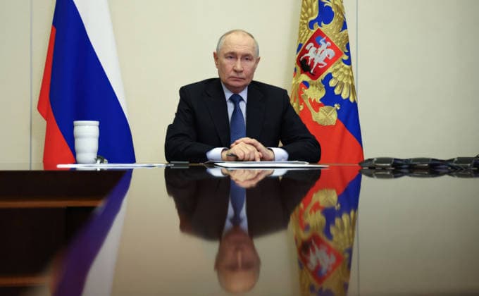September 24, 2026, Novo-Ogaryovo, Moscow Oblast, Russia: Russian President Vladimir Putin, chairs a video conference meeting of government members from the Novo-Ogaryovo state residence, September 23, 2026 outside Moscow, Russia. Novo-Ogaryovo Russia - ZUMAp138 20260924_zaa_p138_005 Copyright: xVyacheslavxProkofyev RussianxGovx