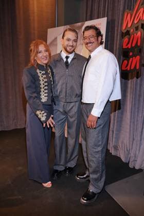 Riccardo Simonetti Book Launch: Anna Simonetti, Riccardo Simonetti, and husband Steven Riccardo Simonetti presents his fifth book, When Is a Man a Man? , at The Ritz-Carlton, Berlin, on September 24, 2026 Copyright: xEventpress Kratschx
