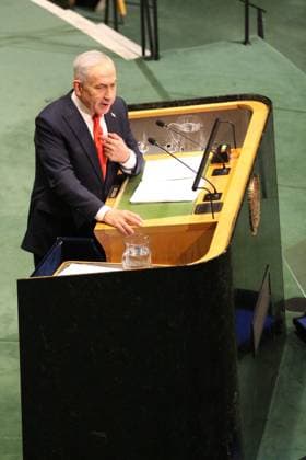September 24, 2026, New York City, United States of America: NEW YORK, UNITED STATES, SEPTEMBER 24, 2026: Delegates leave the United Nations General Assembly hall as Israeli Prime Minister Benjamin Netanyahu takes the podium to address the 81st session of the UN General Assembly at UN Headquarters in New York. Dozens of delegates walked out as Netanyahu began his speech, while others in the chamber booed and supporters applauded, prompting repeated calls for order from the presiding officer. Netanyahu criticized those who left the hall before continuing his address. New York City United States of America  - ZUMAq101 20260924_zna_q101_176 Copyright: xCatherinexMansox