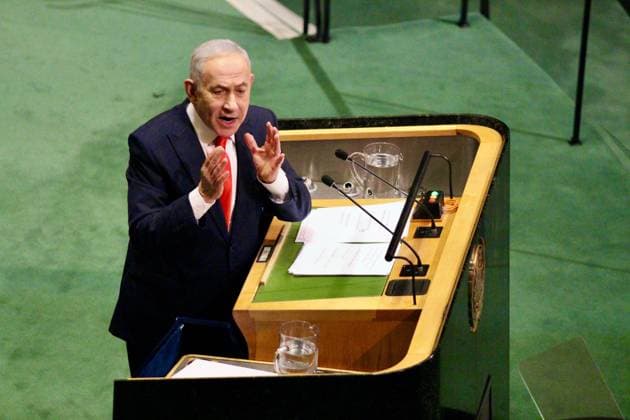 September 24, 2026, New York City, United States of America: NEW YORK, UNITED STATES, SEPTEMBER 24, 2026: Delegates leave the United Nations General Assembly hall as Israeli Prime Minister Benjamin Netanyahu takes the podium to address the 81st session of the UN General Assembly at UN Headquarters in New York. Dozens of delegates walked out as Netanyahu began his speech, while others in the chamber booed and supporters applauded, prompting repeated calls for order from the presiding officer. Netanyahu criticized those who left the hall before continuing his address. New York City United States of America  - ZUMAq101 20260924_zna_q101_177 Copyright: xCatherinexMansox