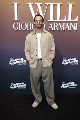 Cinema Paradiso - Giorgio Armani Party - Paris Melvin Boomer attends Armani Beauty party held at the Eiffel Tower in Paris, France on September 24, 2026, marking the opening night of the first edition of the Cinema Paradiso Tour Eiffel festival, organized by mk2 in the Salle Gustave Eiffel on the monument s first floor, as Armani Beauty celebrates the launch of its new men s fragrance I Will with campaign face actor Jonathan Bailey in attendance. Photo by David Boyer ABACAPRESS.COM Paris France  Copyright: xBoyerxDavid ABACAx