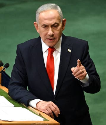 September 24, 2026, New York, New York, USA: Prime Minister BENJAMIN NETANYAHU of Israel speaks during day 3 of the opening of the 81st Session of the United Nations General Assembly UNGA in New York. New York USA  - ZUMAs152 20260924_faa_s152_351 Copyright: xKylexMazza CNPx