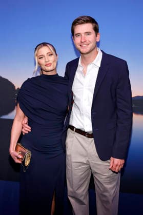 Actress Luna Schweiger and her boyfriend, show jumper Lucas Wenz, at the launch of Guerlain s new fragrance, L Heure Bleue, at the Lofthouse in Düsseldorf, September 24, 2026, North Rhine-Westphalia, Germany Copyright: xChristophxHardtx