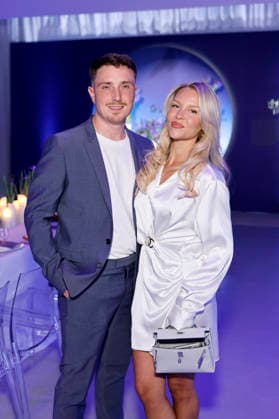 Web video producer Dagi Bee and her husband Eugen Kazakov at the launch of Guerlain s new fragrance, L Heure Bleue, at the Lofthouse in Düsseldorf, September 24, 2026, North Rhine-Westphalia, Germany Copyright: xChristophxHardtx