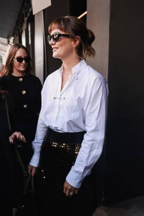 IPA88935567 - Milan, Arrivals at the Max Mara fashion show during Milan Fashion Week Women s Collection Spring Summer 2027 - Women s Fashion, Spring Summer 2027. Pictured: Leighton Meester  Copyright: xAlessandroxBremecx xx IPA88935567