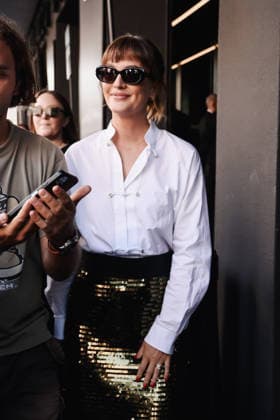 IPA88935568 - Milan, Arrivals at the Max Mara fashion show during Milan Fashion Week Women s Collection Spring Summer 2027 - Women s Fashion, Spring Summer 2027. Pictured: Leighton Meester  Copyright: xAlessandroxBremecx xx IPA88935568