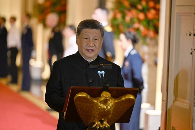 Chinese President Xi Jinping delivers remarks during an official state dinner hosted by President Donald Trump at the White House in Washington DC on Thursday, September 24, 2026. Xi is on a three-day state visit to the U.S. and will hold talks with U.S. officials on tariffs, AI, and other issues.  WAX20260924980 AnnabellexGordon