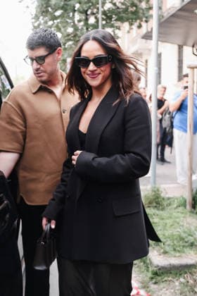 IPA88935563 - Milan, Arrivals at the Max Mara fashion show during Milan Fashion Week Women s Collection Spring Summer 2027 - Women s Fashion, Spring Summer 2027. Pictured: Adria Arjona  Copyright: xAlessandroxBremecx xx IPA88935563
