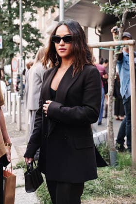 IPA88935565 - Milan, Arrivals at the Max Mara fashion show during Milan Fashion Week: Women s Collection Spring Summer 2027 - Women s Fashion, Spring Summer 2027. Pictured: Adria Arjona  Copyright: xAlessandroxBremecx xx IPA88935565
