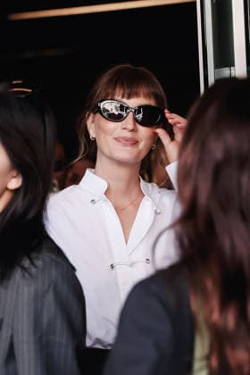 IPA88935572 - Milan, Arrivals at the Max Mara fashion show during Milan Fashion Week Women s Collection Spring Summer 2027 - Women s Fashion, Spring Summer 2027. Pictured: Leighton Meester  Copyright: xAlessandroxBremecx xx IPA88935572