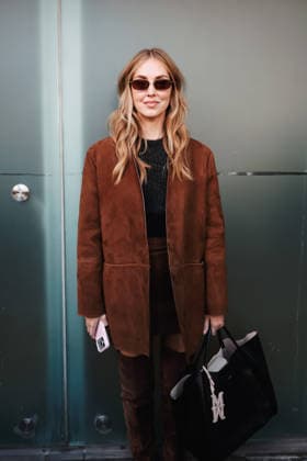 IPA88935591 - Milan, Arrivals at the Max Mara fashion show during Milan Fashion Week Women s Collection Spring Summer 2027 - Women s Fashion, Spring Summer 2027. Pictured: Chiara Ferragni  Copyright: xAlessandroxBremecx xx IPA88935591