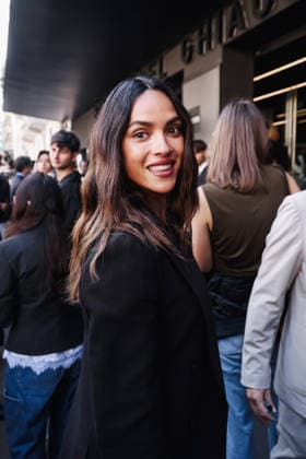 IPA88935592 - Milan, Arrivals at the Max Mara fashion show during Milan Fashion Week Women s Collection Spring Summer 2027 - Women s Fashion, Spring Summer 2027. Pictured: Adria Arjona  Copyright: xAlessandroxBremecx xx IPA88935592