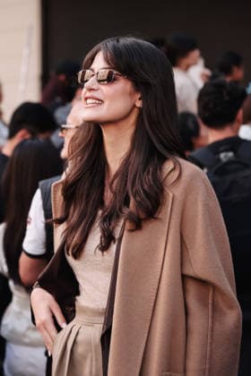 IPA88935581 - Milan, Arrivals at the Max Mara fashion show during Milan Fashion Week Women s Collection Spring Summer 2027 - Women s Fashion, Spring Summer 2027. Pictured: Ginevra Ferro  Copyright: xAlessandroxBremecx xx IPA88935581