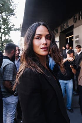 IPA88935599 - Milan, Arrivals at the Max Mara fashion show during Milan Fashion Week Women s Collection Spring Summer 2027 - Women s Fashion, Spring Summer 2027. Pictured: Adria Arjona  Copyright: xAlessandroxBremecx xx IPA88935599