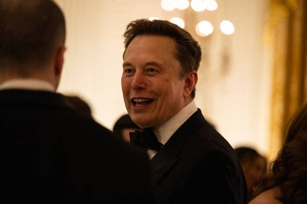 SpaceX CEO Elon Musk attends a state dinner for Chinese President Xi Jinping at the White House in Washington DC on Thursday, September 24, 2026. Xi is on a three-day state visit to the U.S. and will hold talks with U.S. officials on tariffs, AI, and other issues.  WAX20260924986 AnnabellexGordon