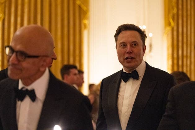 SpaceX CEO Elon Musk attends a state dinner for Chinese President Xi Jinping at the White House in Washington DC on Thursday, September 24, 2026. Xi is on a three-day state visit to the U.S. and will hold talks with U.S. officials on tariffs, AI, and other issues.  WAX20260924988 AnnabellexGordon