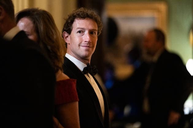CEO of Meta Mark Zuckerberg attends a state dinner for Chinese President Xi Jinping at the White House in Washington DC on Thursday, September 24, 2026. Xi is on a three-day state visit to the U.S. and will hold talks with U.S. officials on tariffs, AI, and other issues.  WAX20260924990 AnnabellexGordon