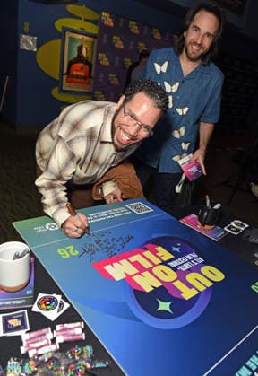 September 24, 2026, Atlanta, Georgia, USA: Gary Jaffe, Robin De Jesus promoting their film Before I Do at Out On Film, Opening Night, Landmark s Midtown Art Cinema, Atlanta, Georgia. September 24, 2026 Atlanta USA  - ZUMAs380 20260924_zep_s380_004 Copyright: xDerekxStormx