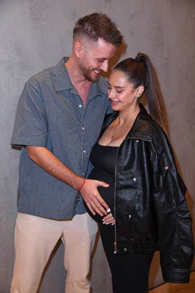 Julian Classen with his girlfriend Palina Miner at the CODE RED BY TK MAXX STORE REOPENING at Alexanderplatz in Berlin on September 24, 2026
