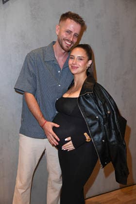 Julian Classen with his girlfriend Palina Miner at the CODE RED BY TK MAXX STORE REOPENING at Alexanderplatz in Berlin on September 24, 2026