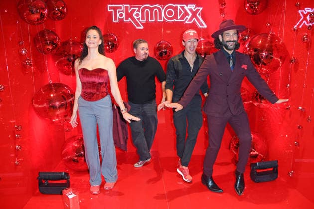 Betty Taube, Gustav Schäfer, Joel Mattli, and Massimo Sinato at the CODE RED BY TK MAXX STORE RE-OPENING at Alexanderplatz in Berlin on September 24, 2026