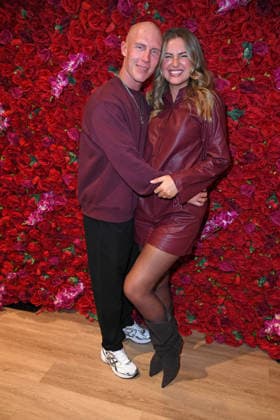 Tobias Wolf with his wife, Maren Wolf, at the CODE RED BY TK MAXX STORE REOPENING at Alexanderplatz in Berlin on September 24, 2026