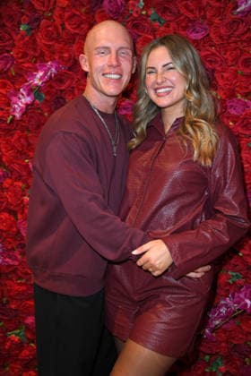 Tobias Wolf with his wife, Maren Wolf, at the CODE RED BY TK MAXX STORE REOPENING at Alexanderplatz in Berlin on September 24, 2026