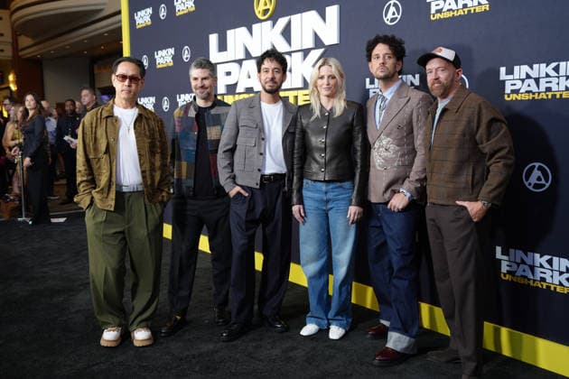 Members of the American band Linkin Park pose during the world premiere of the documentary Linkin Park: Unshatter at the AMC The Grove 14 in Los Angeles, United States, 24 September 2026. Linkin Park releases its documentary in Los Angeles !ACHTUNG: NUR REDAKTIONELLE NUTZUNG!  Copyright: xOmarxAlonsox AME365 20260925-55021498020_1