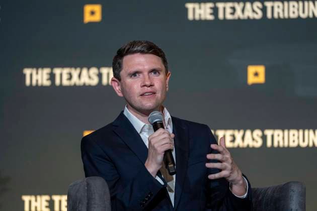 September 24, 2026, Austin, Tx, United States: Democratic candidate for U.S. Senate JAMES TALARICO gives the audience the realities of running against Ken Paxton (not shown) in a hotly-contested Senate race during the first day of presentations at the 2026 Texas Tribune Festival in downtown Austin on September 24, 2026. Austin United States  - ZUMAd150 20260924_znp_d150_019 Copyright: xBobxDaemmrichx