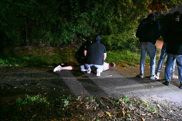 Seven arrested as unrest erupts during anti-asylum center protest in Netherlands KESTEREN, NETHERLANDS - SEPTEMBER 24: Police intervene as unrest erupts during a protest against an asylum seekers center in Kesteren, Gelderland, Netherlands, on September 24, 2026, with seven people arrested, including three for resisting arrest and four in connection with fireworks. Mouneb Taim Anadolu Kesteren Netherlands. Editorial use only. Please get in touch for any other usage.  Copyright: x2026xAnadoluxMounebxTaimx