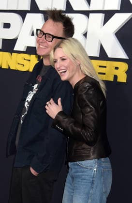 LOS ANGELES, CA -SEPTEMBER 24: Mark Hoppus and Emily Armstrong pictured at the Linking Park: Unshatter premiere at AMC The Grove 14 in Los Angeles, California. Copyright: xJefferyxMayer MediaPunchx