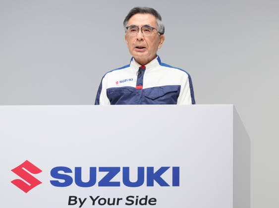 September 25, 2026, Tokyo, Japan - Japanese automaker Suzuki Motor president Toshihiro Suzuki speaks about the company s technology strategy for 10 years in Tokyo on Friday, September 25, 2026. Japan s small vehicle maker Suzuki announced to accelerate its multi-pathway approach for minimization of energy consumption. (photo by Yoshio Tsunoda AFLO)  aflo_350741684