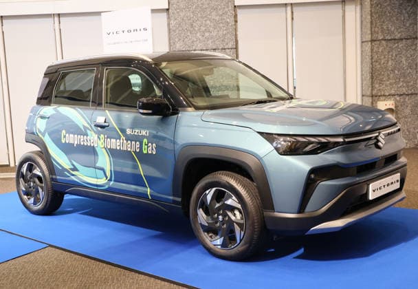 September 25, 2026, Tokyo, Japan - Japanese automaker Suzuki Motor displays Indian made SUV Victoris as the company announces its technology strategy for 10 years in Tokyo on Friday, September 25, 2026. Japan s small vehicle maker Suzuki announced to accelerate its multi-pathway approach for minimization of energy consumption. (photo by Yoshio Tsunoda AFLO)  aflo_350741732