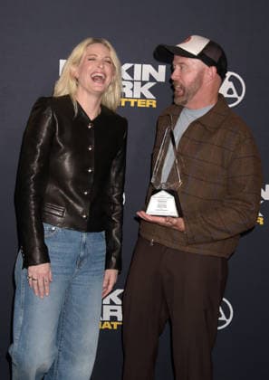 LOS ANGELES, CA -SEPTEMBER 24: Emily Armstrong and Dave Farrell pictured at the Linkin Park: Unshatter premiere at AMC The Grove 14 in Los Angeles, California. Copyright: xJeffreyxMayer MediaPunchx