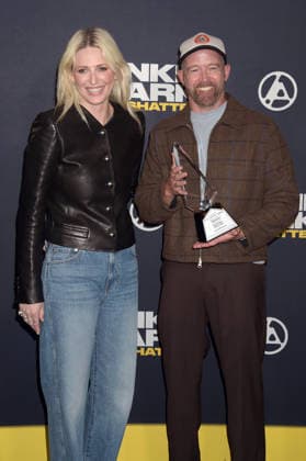 LOS ANGELES, CA -SEPTEMBER 24: Emily Armstrong and Dave Farrell pictured at the Linkin Park: Unshatter premiere at AMC The Grove 14 in Los Angeles, California. Copyright: xJeffreyxMayer MediaPunchx