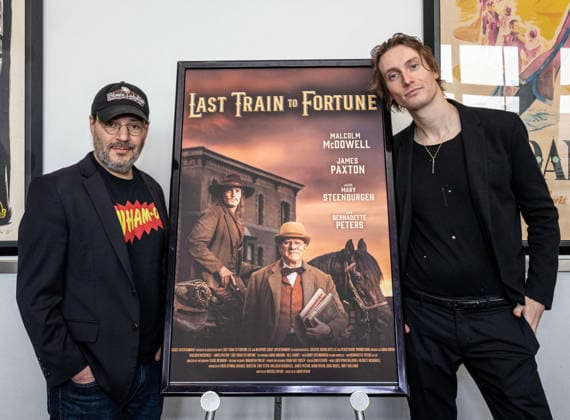 September 24, 2026, Dallas, Texas, U.S.A: Premier of Last Train to Fortune From L-R Director ADAM RIFKIN and JASON PAXTON (Son of the Late BILL PAXTON) in his starring roll as an Illiterate outlaw named JEDIDIAH DOOLEY Dallas U.S.A  - ZUMAm147 20260924_zap_m147_002 Copyright: xHossxMcBainx