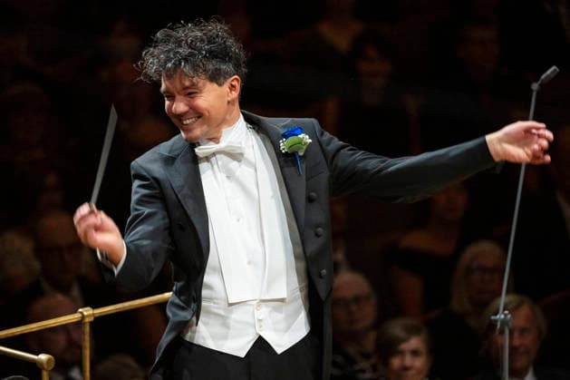 Opening concert of the 100th season of the Prague Radio Symphony Orchestra (SOCR) under the baton of its new chief conductor, Eliase Grandy, pictured, took place in Prague, Czech Republic, on September 24, 2026. (CTKxPhoto MichalxKamaryt) CTKPhotoP2026092410485  CTKPhotoP2026092410485
