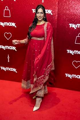 ABB TKMAXX Sayana Ranjan made a guest appearance on the red carpet at the grand reopening of the TK Maxx store on Alexanderplatz on September 24, 2026, in Berlin, Germany