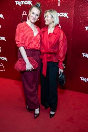 ABB TKMAXX: Anna Hofbauer and Sissi Melzer appeared on the red carpet at the grand reopening of the TK Maxx store on Alexanderplatz on September 24, 2026, in Berlin, Germany