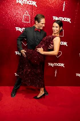 ABB TKMAXX s Christian Polanc and Laura Brand appeared on the red carpet at the grand reopening of the TK Maxx store on Alexanderplatz on September 24, 2026, in Berlin, Germany