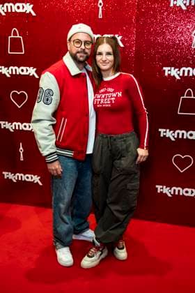 ABB TKMAXX: Felix von Jascheroff and Alexandra Sophie appeared on the red carpet at the grand reopening of the TK Maxx store on Alexanderplatz on September 24, 2026, in Berlin, Germany