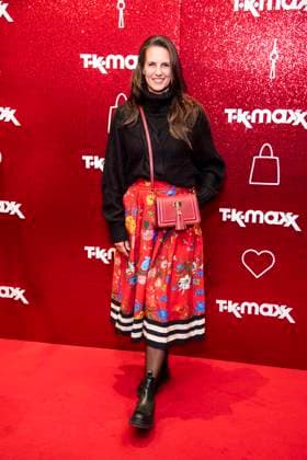 ABB TKMAXX Katrin Wrobel appears on the red carpet at the grand reopening of the TK Maxx store on Alexanderplatz on September 24, 2026, in Berlin, Germany