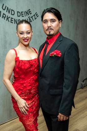 ABB TKMAXX: Oana Nechiti and Erich Klann appeared on the red carpet at the grand reopening of the TK Maxx store on Alexanderplatz on September 24, 2026, in Berlin, Germany