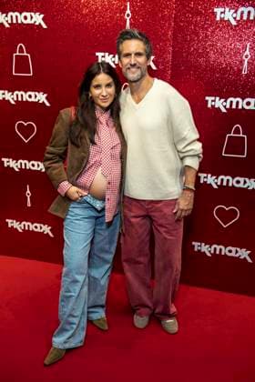 ABB TKMAXX s Chryssanthi Kavazi and Tom Beck made a guest appearance on the red carpet at the grand reopening of the TK Maxx store on Alexanderplatz on September 24, 2026, in Berlin, Germany
