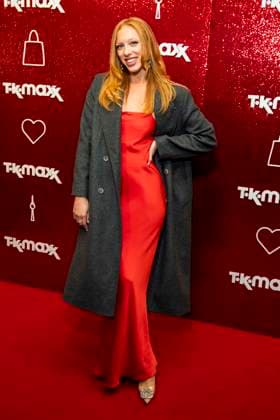 ABB TKMAXX Anna Ermakova appears on the red carpet at the grand reopening of the TK Maxx store on Alexanderplatz on September 24, 2026, in Berlin, Germany