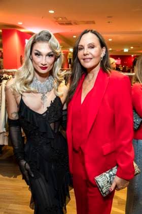 ABB TKMAXX Candy Crash and Natascha Ochsenknecht appeared on the red carpet at the grand reopening of the TK Maxx store on Alexanderplatz on September 24, 2026, in Berlin, Germany