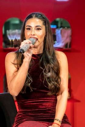 ABB TKMAXX Sarah Engels perform as special guests on the red carpet at the grand reopening of the TK Maxx store on Alexanderplatz on September 24, 2026, in Berlin, Germany