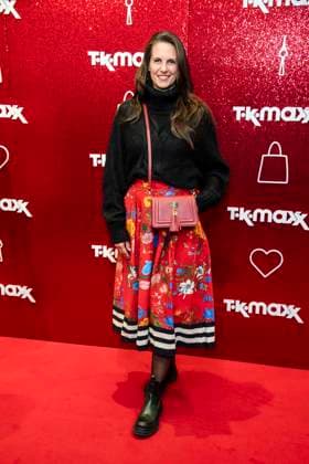 ABB TKMAXX Katrin Wrobel appears on the red carpet at the grand reopening of the TK Maxx store on Alexanderplatz on September 24, 2026, in Berlin, Germany