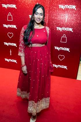 ABB TKMAXX Sayana Ranjan made a guest appearance on the red carpet at the grand reopening of the TK Maxx store on Alexanderplatz on September 24, 2026, in Berlin, Germany